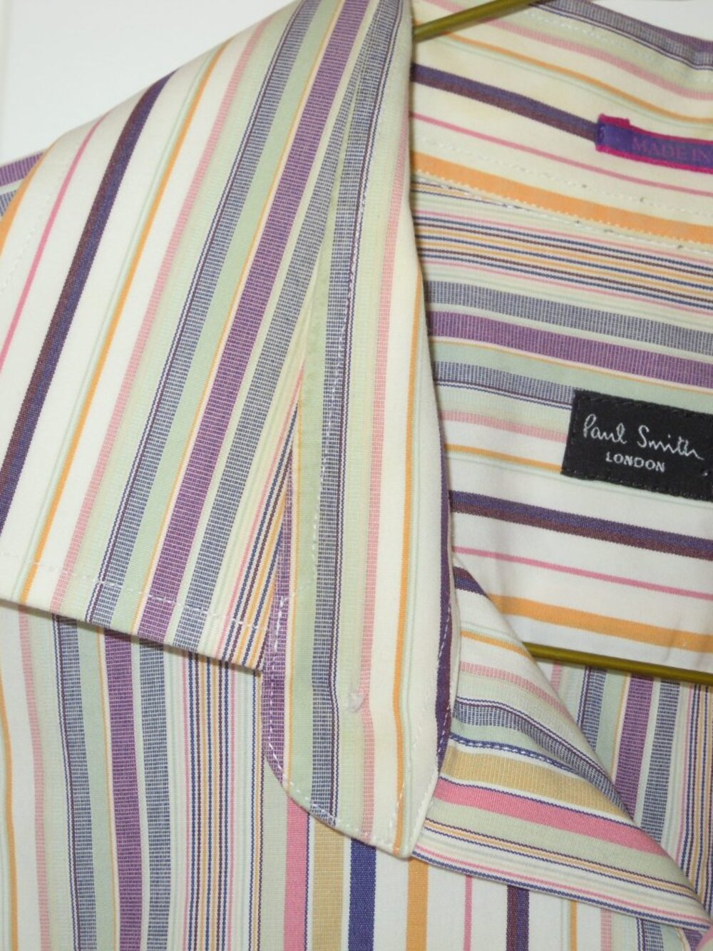 Paul Smith Dress Shirt Men's Striped Size 16/41 Long Sleeve EXC